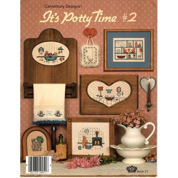 Canterbury Designs Its Potty Time no 2 Vintage Counted Cross Stitch Patterns - Picture 2 of 2